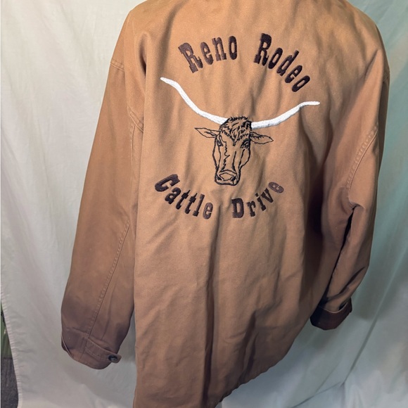 Dunbrooke Tan Bomber Jacket with Corduroy Collar SZ Medium Light Flannel lined - Picture 7 of 12